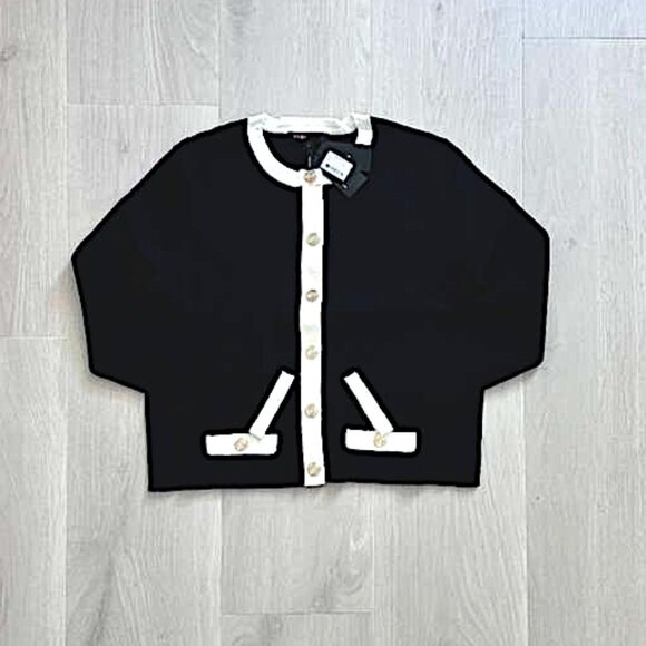 Maje Black Cardigan Brand New Women Authentic - Picture 2 of 7